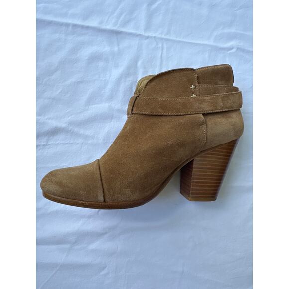 Rag & Bone New York Suede Women’s Camel Booties Size 39 1/2 Tan Beige Boots - Picture 6 of 16
